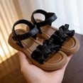 thumbnail image 5 of Tigivemen Toddler Girls Dress Sandals Summer Water Shoes for Kids Flowy Open Toe Sandal with Soft Sole Non Slip Black Size 12.5, 5 of 6