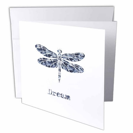 3dRose Dream Dragonfly, Greeting Cards, 6 x 6 inches, set of 6