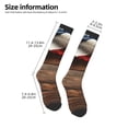 thumbnail image 2 of Fuzoiu Rustic American Flag Wood Print Adult Stockings,Crew Socks,Unisex Fashion Socks, Casual Sports Socks,Comfortable Crew Socks for Everyday Wear and Sports, 2 of 6