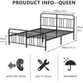 thumbnail image 6 of Metal Platform Bed Frame Queen Size Large Bed Frame with Strong 9 Support Legs,No Box Spring Needed,Quiet and Anti-Slip Durable Black, 6 of 7