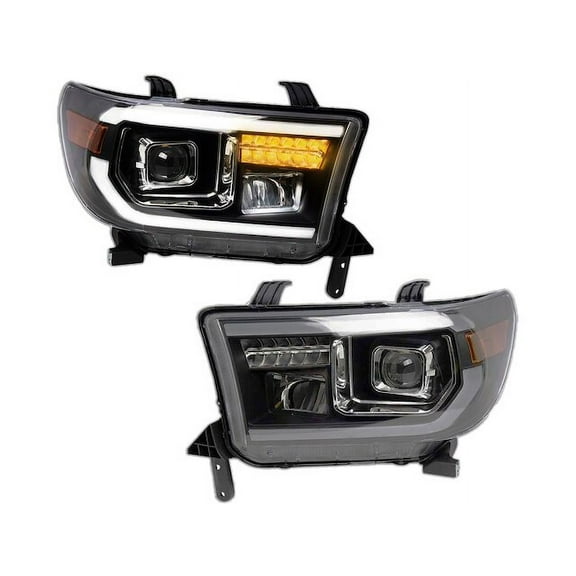 Headlight Set 2 Piece - Compatible with 2007 - 2013 Toyota Tundra 2008 2009 2010 2011 2012
