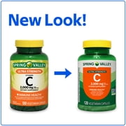 Spring Valley Ultra Strength Vitamin C, 2,000 mg, 120 Count, Dietary Supplement Capsules for Immune Health