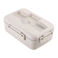 thumbnail image 2 of Boîte à Lunch en Plastique avec Couverts en Acier Inoxydable / Contenant de Préparation de Repas Compartimenté avec Compartiments / Rangement Alimentaire Compatible Micro-Ondes pour l'École, le Bureau, le Travail / Boîte Bento pour Adultes et Enfants, 2 of 6