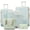 Grey Green, variant on Euroco 6 Piece Luggage Sets, ABS Hardshell Suitcase Set with 2 Bags,Spinner Wheels & TSA Lock, Large Checked Travel Suitcases for Family,16/20/24/28 Inch,Ivory