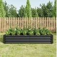 thumbnail image 3 of CQSXDA 6×3×1ft Metal Raised Garden Bed Outdoor for Vegetables Flowers Herb, Large Heavy Metal Planter Box Steel Kit,Black, 3 of 10