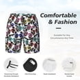 thumbnail image 3 of Balery Panda And Glasses Mens Swim Trunks Swim Shorts for Men Quick Dry Inseam Beach Shorts with Compression Liner Pocket-Large, 3 of 9