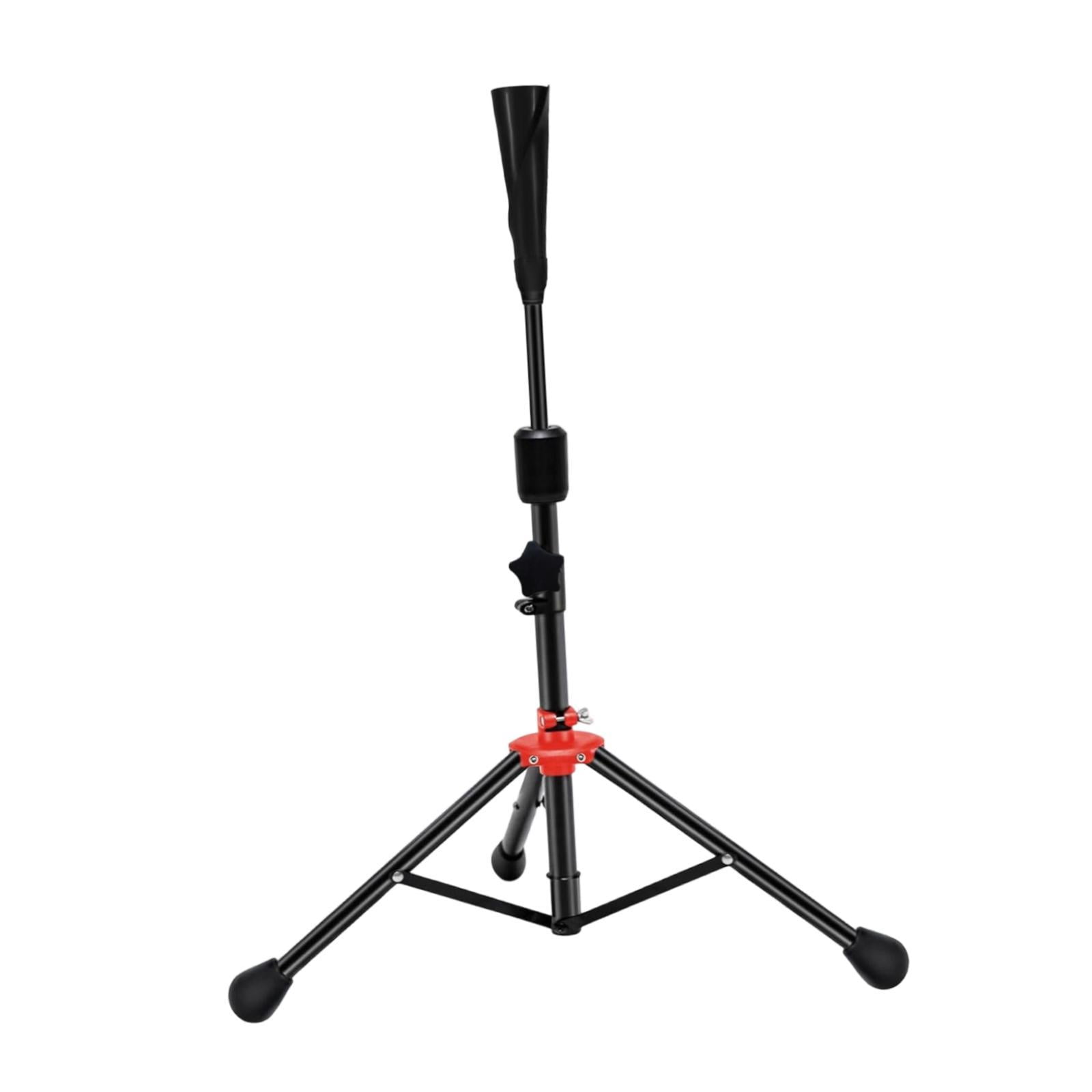 Baoblaze Baseball Batting Tee Accessories Professional Adjustable Height Comfortable Grip Red