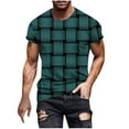 thumbnail image 1 of Shorts pour Hommes, T-Shirt à Manches Courtes Imprimé Col Rond Décontracté, 1 of 5