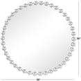 thumbnail image 3 of CosmoLiving by Cosmopolitan 36" x 36" Silver Round Beaded Wall Mirror, 3 of 7