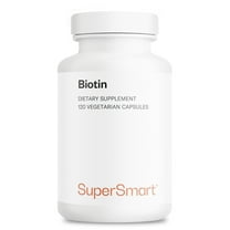 SuperSmart - Biotin 10000 mcg per Day - B Complex Supplement | Non-GMO & Gluten Free - 120 Vegetarian Capsules