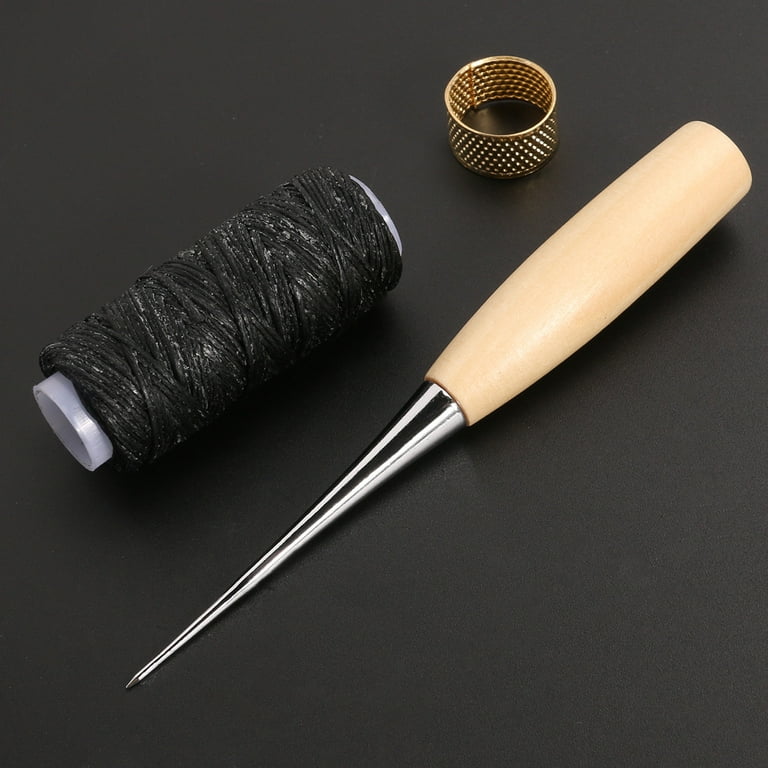 10pcs Leather Sewing Needles Stitching Awl Needle Set Thread Thimbles Hand  Sewing Tools 