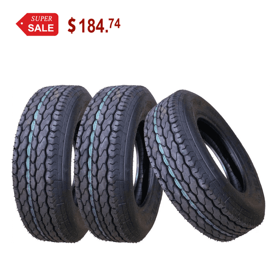 Free Country New Trailer Tires ST205/75D14 2057514 14" F78-14 Bias 6PR - 11020, Set 3