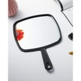 thumbnail image 3 of VeZee's Professional Salon Hair Stylist Large Handheld Mirror w/Handle Wide Angle Barber Hairdressing Mirror Square Makeup Mirror: Black: 1CT, 3 of 5