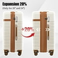 thumbnail image 2 of Joyway 5-Piece Luggage Set ABS Hardshell Spinner Suitcase with TSA Lock（Expandable 20"and 24" Carry-On）28"Checked Luggage-White, 2 of 7