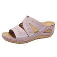 thumbnail image 2 of Willtoo Orthopedic Sandals for Women, Women's Wide Width Flat Sandals with Arch Support, Wedge & Flip Flops, Casual Sandals in Faux Leather & Leather, Open Toe, Spring, Summer & Fall, 2 of 5