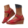 thumbnail image 3 of MuXiKeJi Clothes Women's Platform Wedge Sandals 2026, Comfortable Peep-Toe High Heel Wedges for Women Ankle Strap Open Toe Band Dressy Summer Beach Sandals, 3 of 9