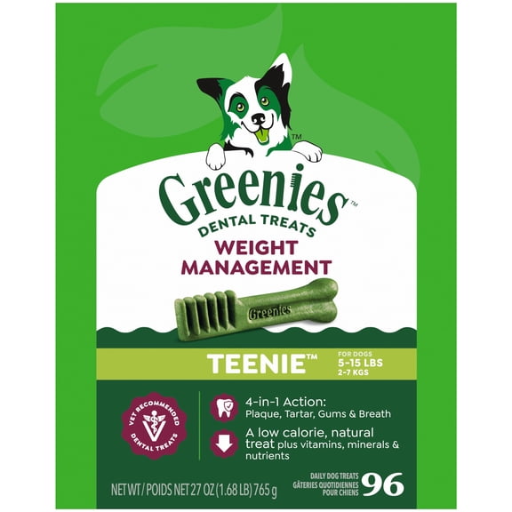 Greenies Adult Natural Dental Dog Treats Large Size, Blueberry Flavor, 12 oz. Pack, 8 Count