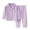 Purple, variant on Kid Girls Boys Pajamas Set Button-Down PJs Sets Two-Piece Sets Long Sleeve Sleepwear 12 Months-12 Years