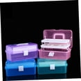 thumbnail image 4 of OUNONA 1 Pce Boîte de Rangement Transparente Violette pour Outils de Plein Air avec Design Empilable pour Handyman, 4 of 8