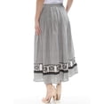 thumbnail image 2 of Max Studio London Womens Cotton A-line Skirt, White, 0, 2 of 2