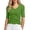 A-Green476, variant on Women's Basic form Fitted T Shirt Three Quarter Sleeve V Neck Pullover Top Stretchy Minimalist Everyday Tees
