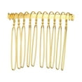 thumbnail image 5 of Unique Bargains 4 Pcs No Slip Hair Side Combs Accessories Metal 1.6" Gold Tone, 5 of 6