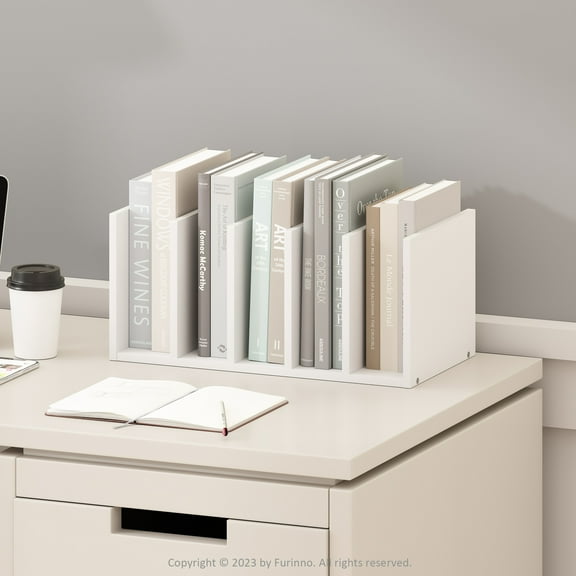 Furinno Hermite Home Office Supplies Desktop Bookshelf Storage Organizer White