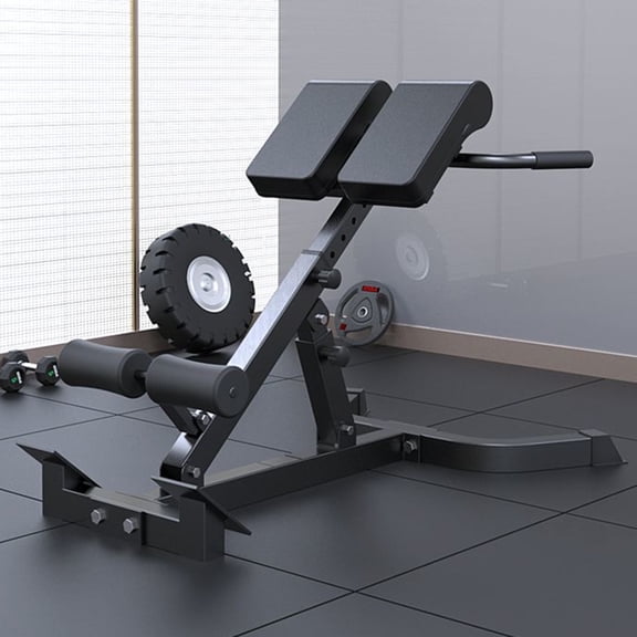 FLROHA Roman Chair Back Extender - Angle & Height Dual Adjustable Hyperextension Bench for Home Gym - Adjustable Back Exercise Machine Adjustable Sit up Bench Decline Bench Flat Bench