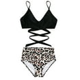 thumbnail image 5 of Kiapeise Women Wrap Bikini Set Push Up High Waisted 2 Piece Swimsuits Criss Cross High Waisted String Bathing Suits, 5 of 7