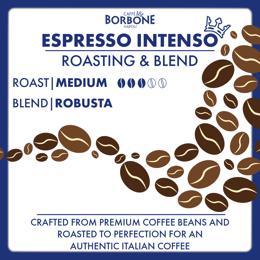 Caffè Borbone Espresso Intenso Medium Roast Whole Bean Coffee 2.2 Pound Bag