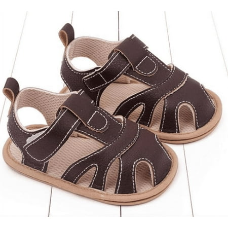 

Laurenza s Baby Boys Chocolate Leather Sandals Size 3 12-18M