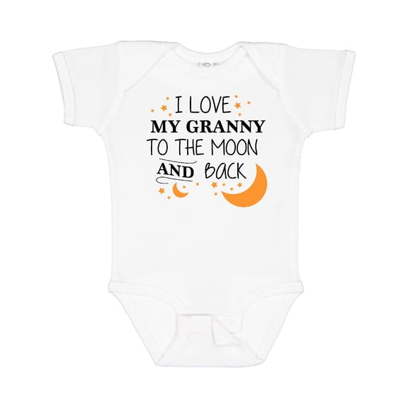 Inktastic I Love My Granny to the Moon and Back Boys or Girls Baby Bodysuit