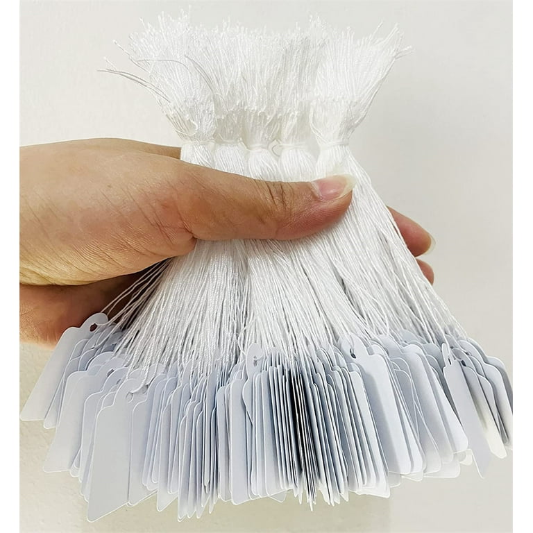 500-Pack Price Tags with String Attached Labeling: White Marking