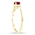 thumbnail image 2 of SZUL Women's Round Shaped Ruby and Diamond Sparkle Ring in 10K Yellow Gold, 2 of 5