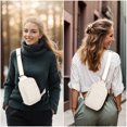 thumbnail image 2 of UTO Small Sling Bags for Women PU Leather Crossbody Purse Trendy Chest Bag with Adjustable Shoulder Strap for Travel(Off White), 2 of 8