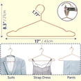 thumbnail image 2 of Colgador de ropa Amber Home, 30 unidades, 17 pulgadas, metal dorado rosado, 2 of 7