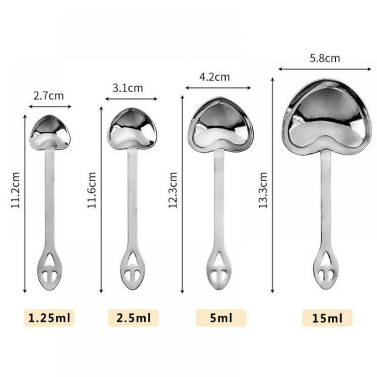 Stainless Steel Measuring Spoons Set, Stackable Tablespoons Measuring Set  for Gift Dry Liquid Ingredients Cooking Baking