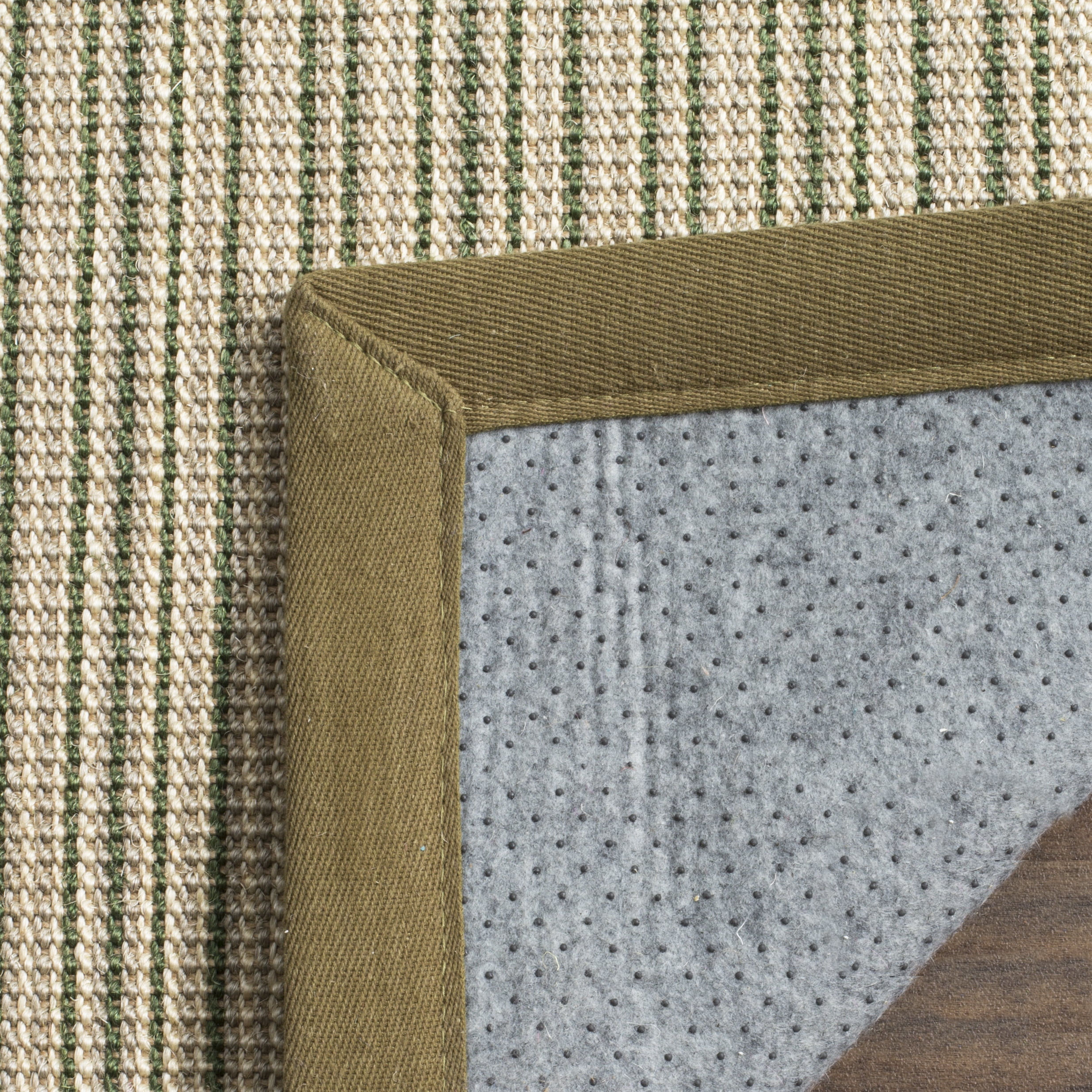 SAFAVIEH Natural Fiber Aspen Striped Area Rug, Green, 8' x 10'