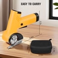 thumbnail image 4 of RELOIVE Cordless Electric Scissors,4.2V 25W Cardboard Cutter Tool,Upgrade Rotary Electric Box Cutter with 2 Blades,4-Speed,LED Light,2.0Ah Battery for Fabric, Cardboard, Leather, Carpe,Yellow, 4 of 13
