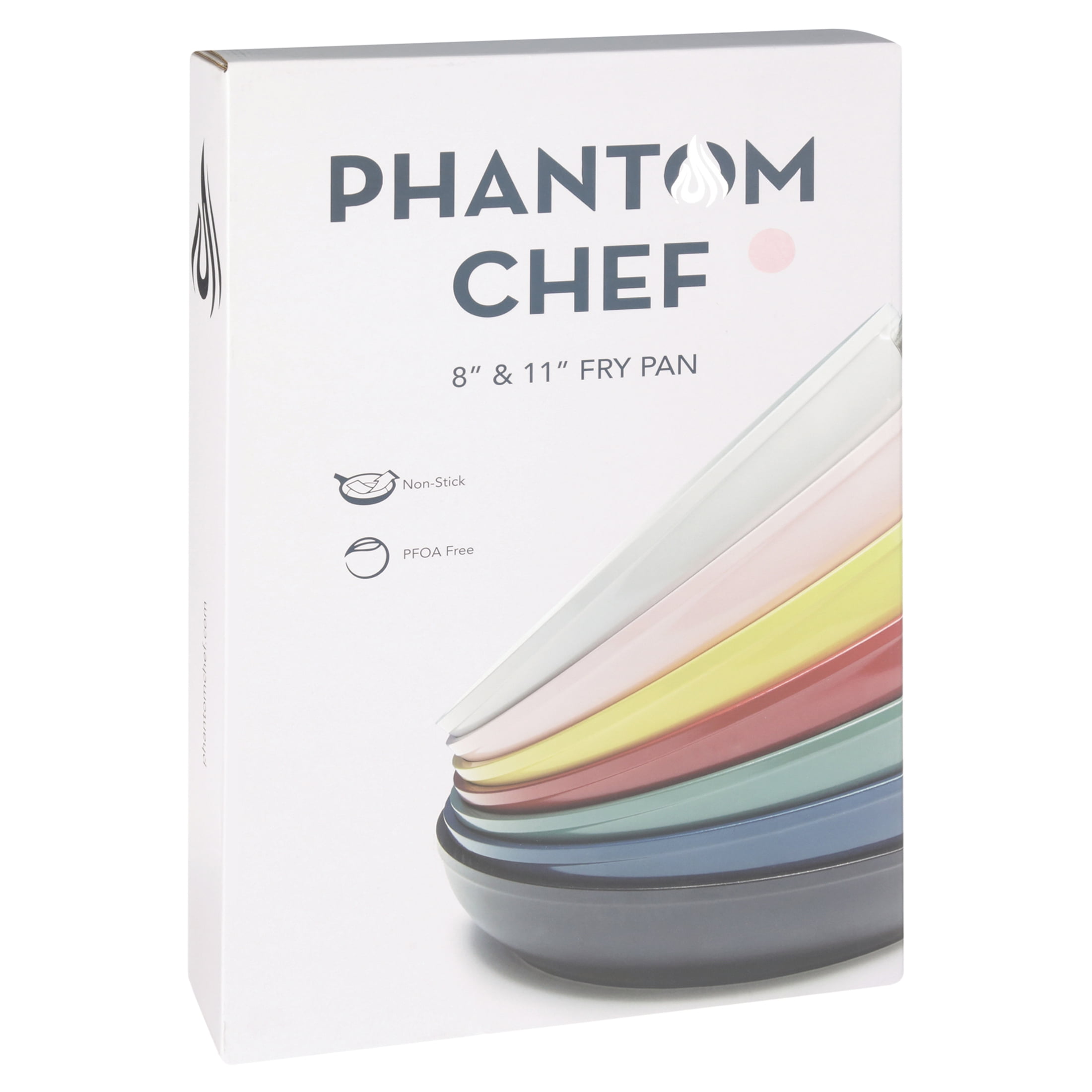 Phantom Chef 8 inch & 11 inch Frypan with Wood Handle and Aluminum