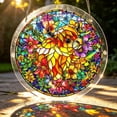 thumbnail image 4 of RICHMJ Acrylic Puzzles Suncatcher Window Hanging, 83 Pieces 7.4 Inch Sun Catcher Highland&Flower Acrylic Puzzles, Garden Decoration for Women Men Birthday Gift Home Decor (A), 4 of 9
