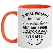 Funnil Retirement Gifts for Women Home Fall Coffee Mugs Female Birthday Gifts 11oz Orange Ceramic