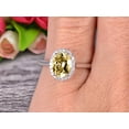 thumbnail image 4 of 1.50 Carat 8x6mm Oval Cut Champagne Diamond Moissanite Engagement Ring Wedding Anniversary Gift On 10k White Gold, 4 of 5