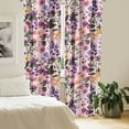 thumbnail image 2 of Ambesonne Floral Inspiration Curtains, Old Memories, Pair of 28"x84", Dark Purple and Multicolor, 2 of 5