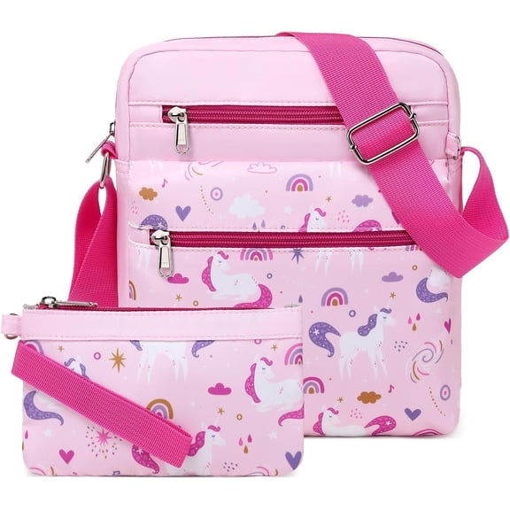Mygreen Women's crossbody bags suitable for women of all ages(Pink Unicorn)