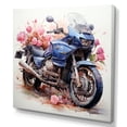 thumbnail image 2 of Designart "Motorcycle Path Adorned With Watercolor Flowers I" Motorcycle Wall Art Prints, 2 of 7