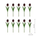 thumbnail image 3 of 10 PCS Real Touch Artificial Tulip Flowers 13 Inch PU Tulips Stems, Multicolor Spring Bouquet for Easter, Mother's Day, Valentine's Decor, Wedding, and Home Floral Arrangements, 3 of 5