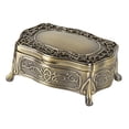 thumbnail image 3 of Caja organizadora de joyas de escritorio con tapa abatible, diseño vintage, soporte para collares y pulseras para mujer, decoración, joyero., 3 of 9