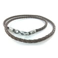 thumbnail image 5 of BICO AUSTRALIA JEWELRY - 22" BROWN BRAIDED PVC LEATHER NECKLACE - Thin Width - 2mm (0.08 inch) - Lobster Clasp, 5 of 6