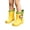 Yellow, variant on Rain Boots for Girls Pink Animal Print Waterproof Nonslip Short Top PVC Kids Rain Shoes Comfort Fit Pink Size 12